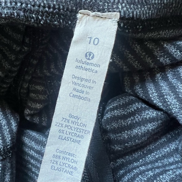 Lululemon Runderful 1/2 Zip Check Pique Black Heather Top Size 10 - Picture 8 of 11